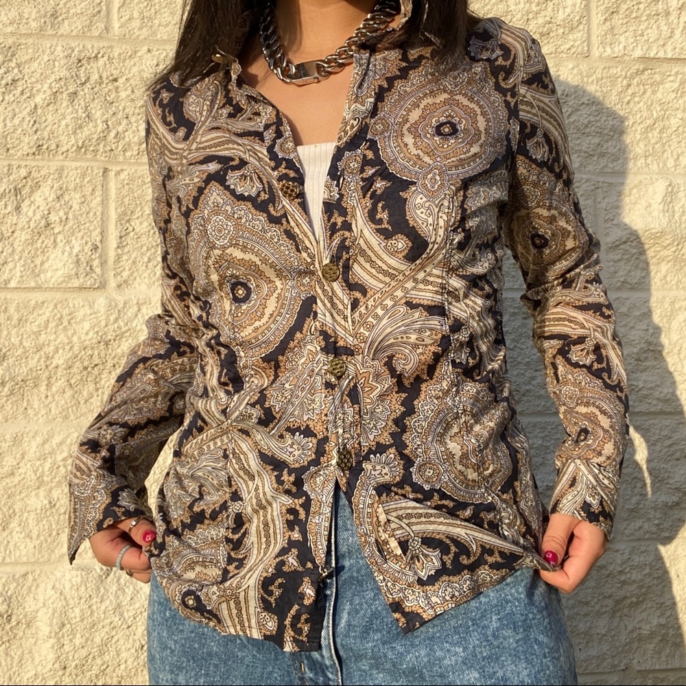 Michael Kors Paisley Printed Button Up